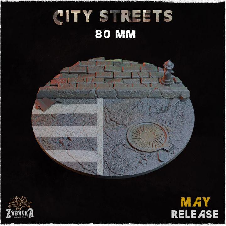 City Streets - Resin Printed Wargaming Bases