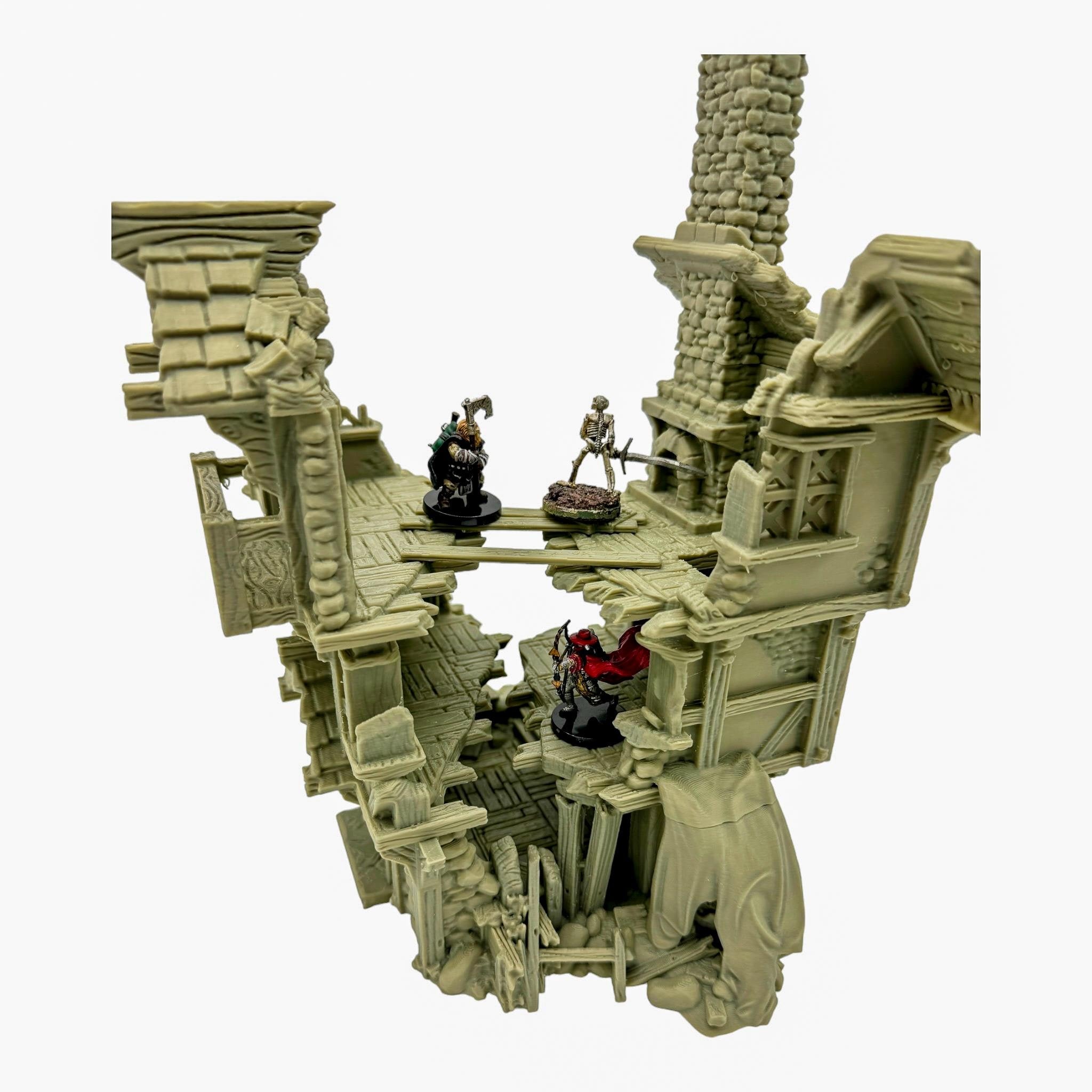 Barrenfall Shop Ruins 1 / Dark Realms Terrain / RPG and Wargame 3d Printed Tabletop Terrain / Licensed Printer