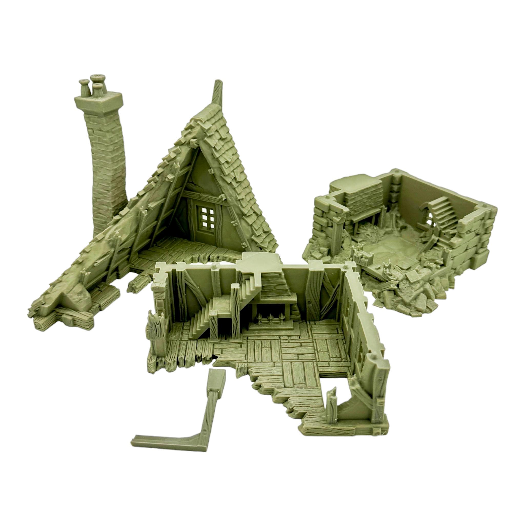 Vladistov House Ruins 1 / Dark Realms Terrain / RPG and Wargame 3d Printed Tabletop Terrain / Licensed Printer