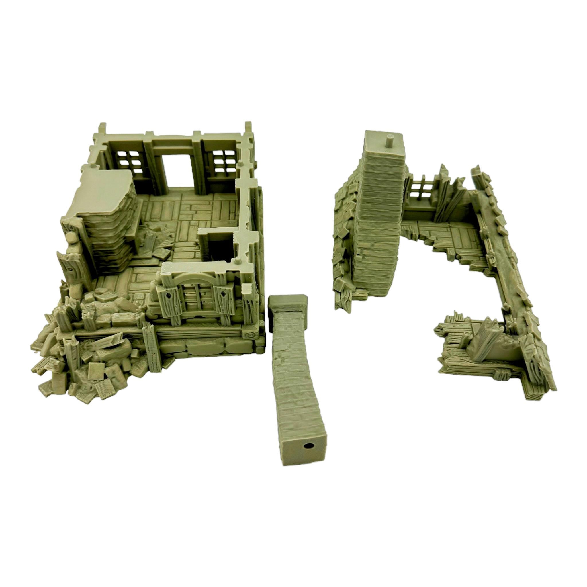 Vladistov House Ruins 3 / Dark Realms Terrain / RPG and Wargame 3d Printed Tabletop Terrain / Licensed Printer