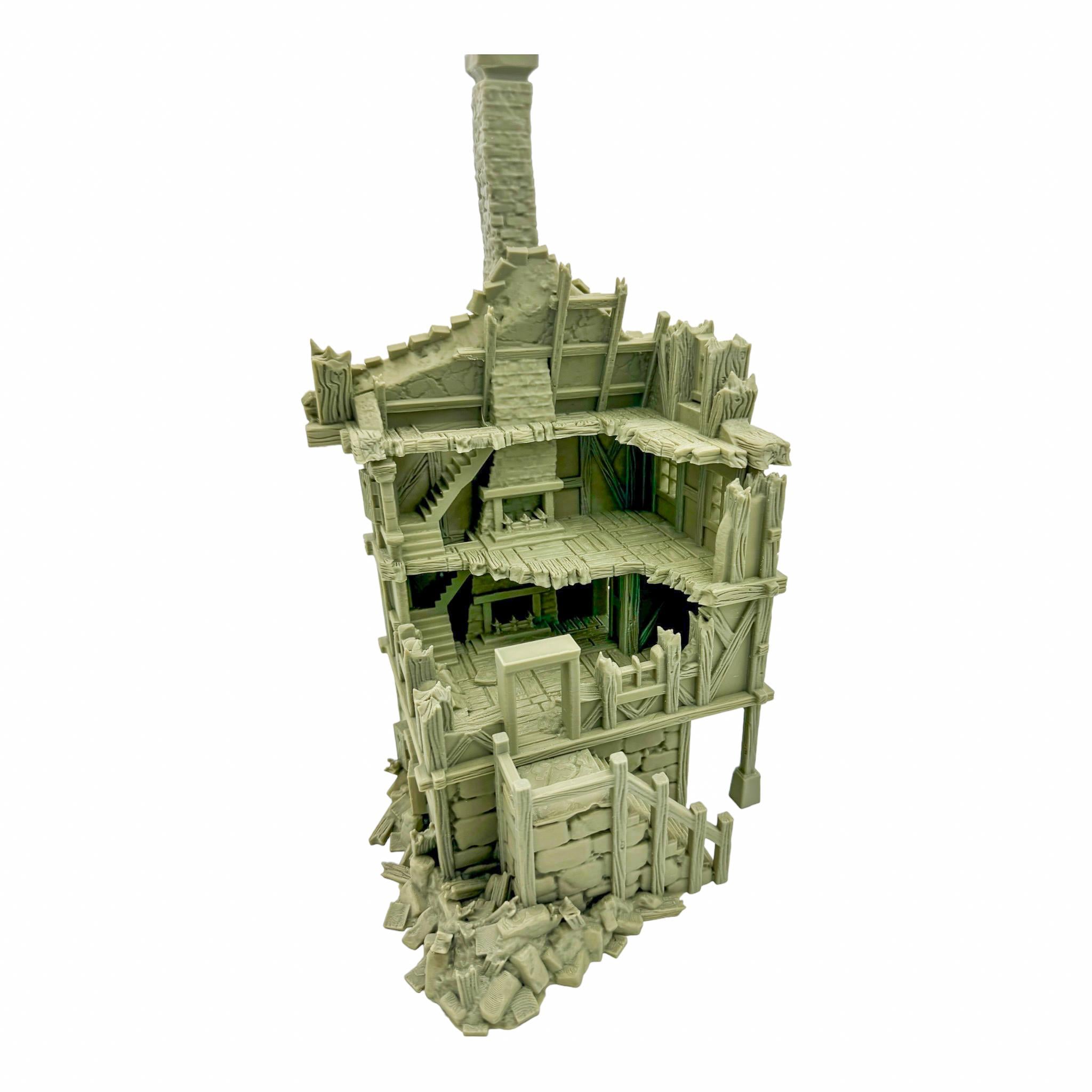 Vladistov Shop Ruins 1 / Dark Realms Terrain / RPG and Wargame 3d Printed Tabletop Terrain / Licensed Printer