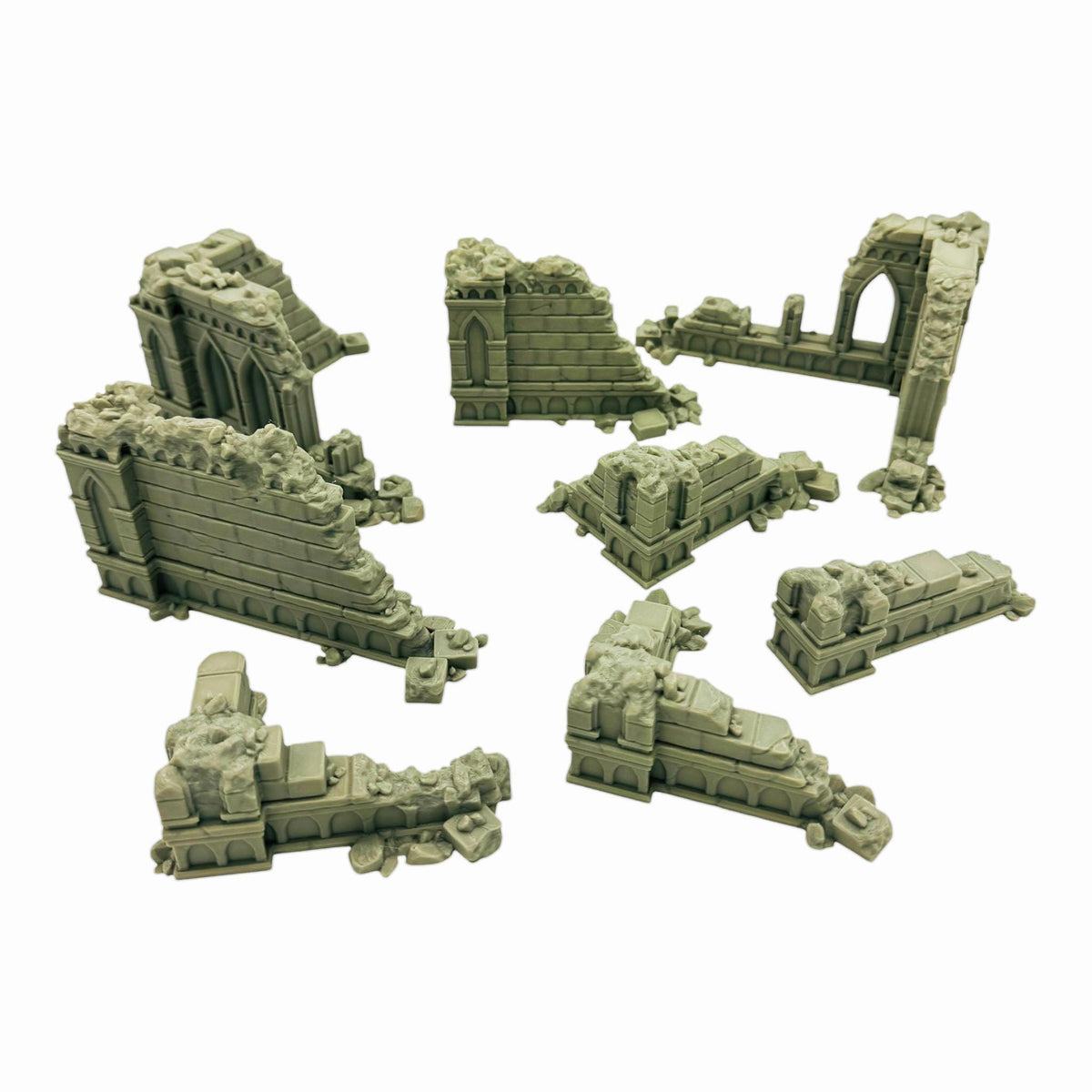 Blackthorn Ruins Terrain – Gothic Ruined City Scatter Set 3 (Tabletop Wargaming & RPG Scenery)