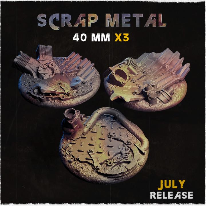 Scrap Metal - Resin Printed Wargaming Bases