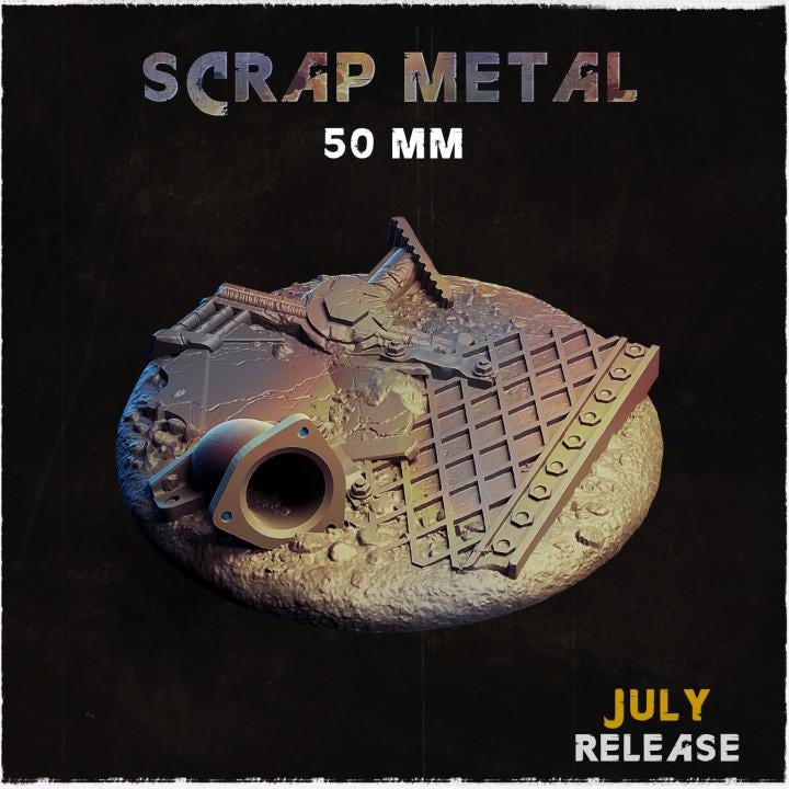 Scrap Metal - Resin Printed Wargaming Bases