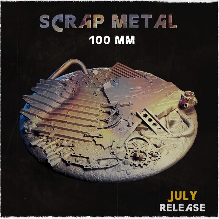 Scrap Metal - Resin Printed Wargaming Bases