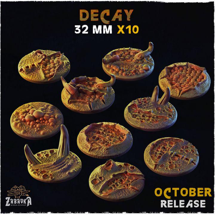 Decay - Resin Printed Wargaming Bases