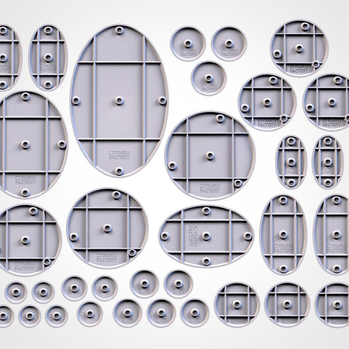 Ruined Factory Industrial Miniature Bases – 25mm 28mm 32mm 40mm Sci-Fi Scenic Resin Bases for Tabletop Wargaming & RPG