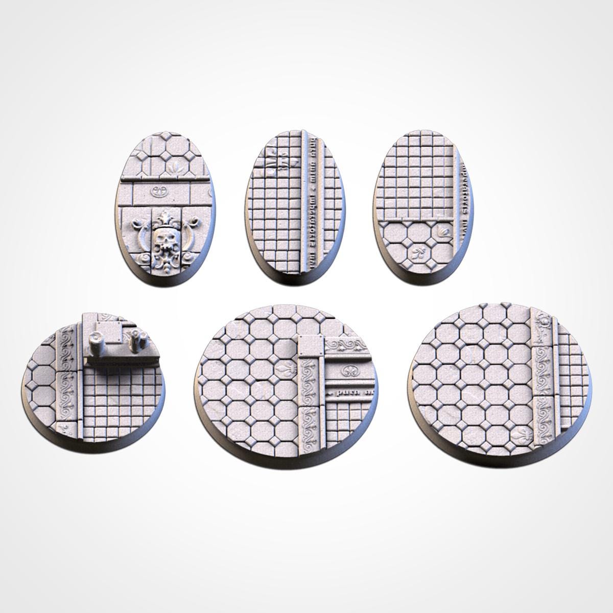 Royal Palace Miniature Bases – 25mm 28mm 32mm 40mm 50mm 60mm and Larger Fantasy Scenic Resin Bases for Tabletop Wargaming & RPG