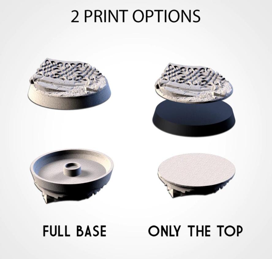 Royal Palace Miniature Bases – 25mm 28mm 32mm 40mm 50mm 60mm and Larger Fantasy Scenic Resin Bases for Tabletop Wargaming & RPG