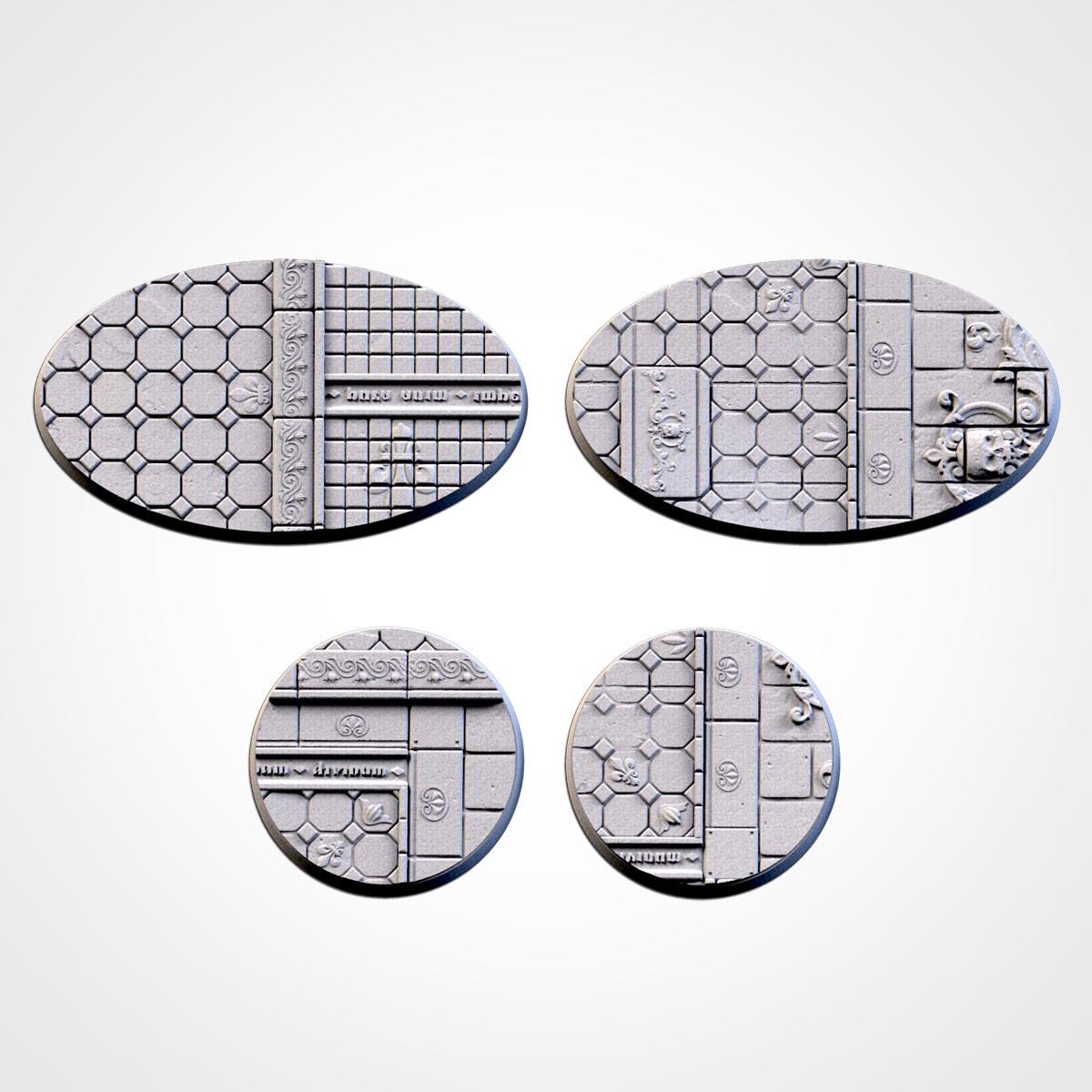 Royal Palace Miniature Bases – 25mm 28mm 32mm 40mm 50mm 60mm and Larger Fantasy Scenic Resin Bases for Tabletop Wargaming & RPG