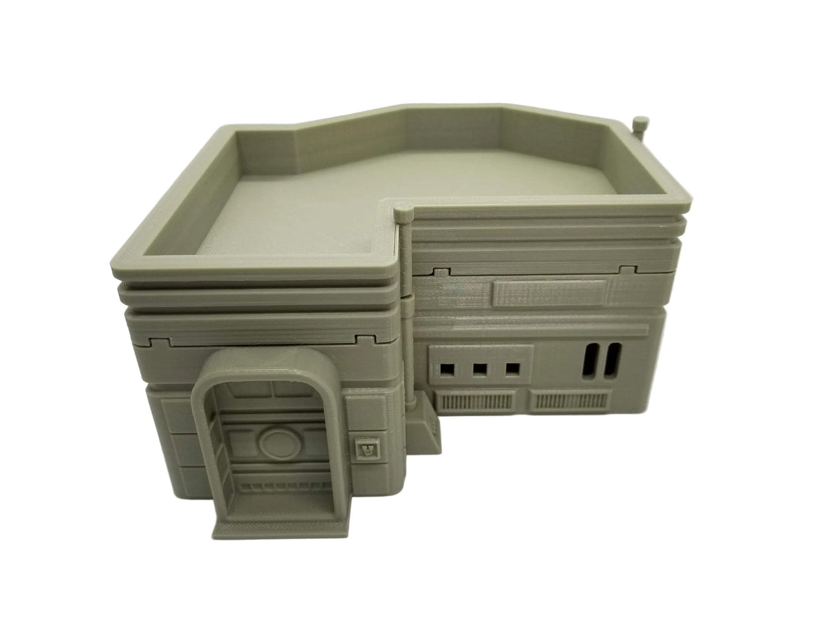 Sci-Fi City Terrain – Medium House 1 Urban Settlement Building (Tabletop Wargaming & RPG Scenery)