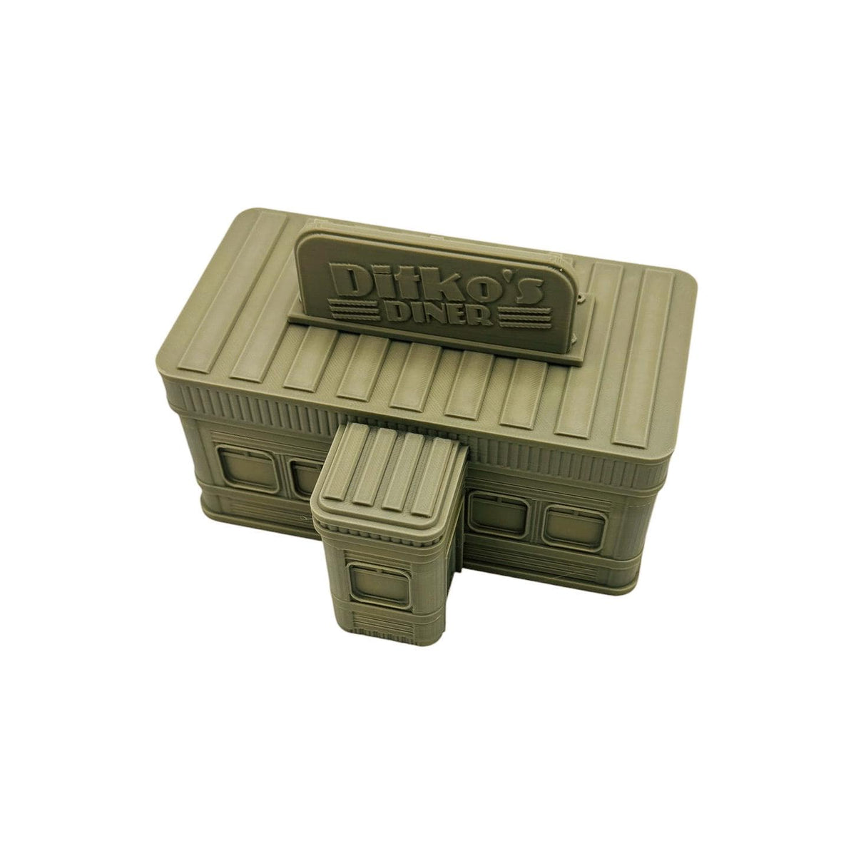 Urban Diner Terrain – Retro Restaurant Building for Tabletop Wargaming & RPG Terrain (28mm 32mm 40mm Scale Options)