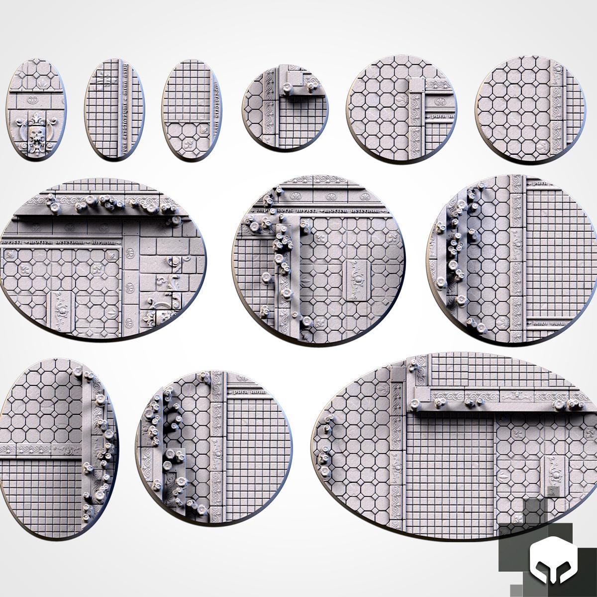 Royal Palace Miniature Bases – 25mm 28mm 32mm 40mm 50mm 60mm and Larger Fantasy Scenic Resin Bases for Tabletop Wargaming & RPG
