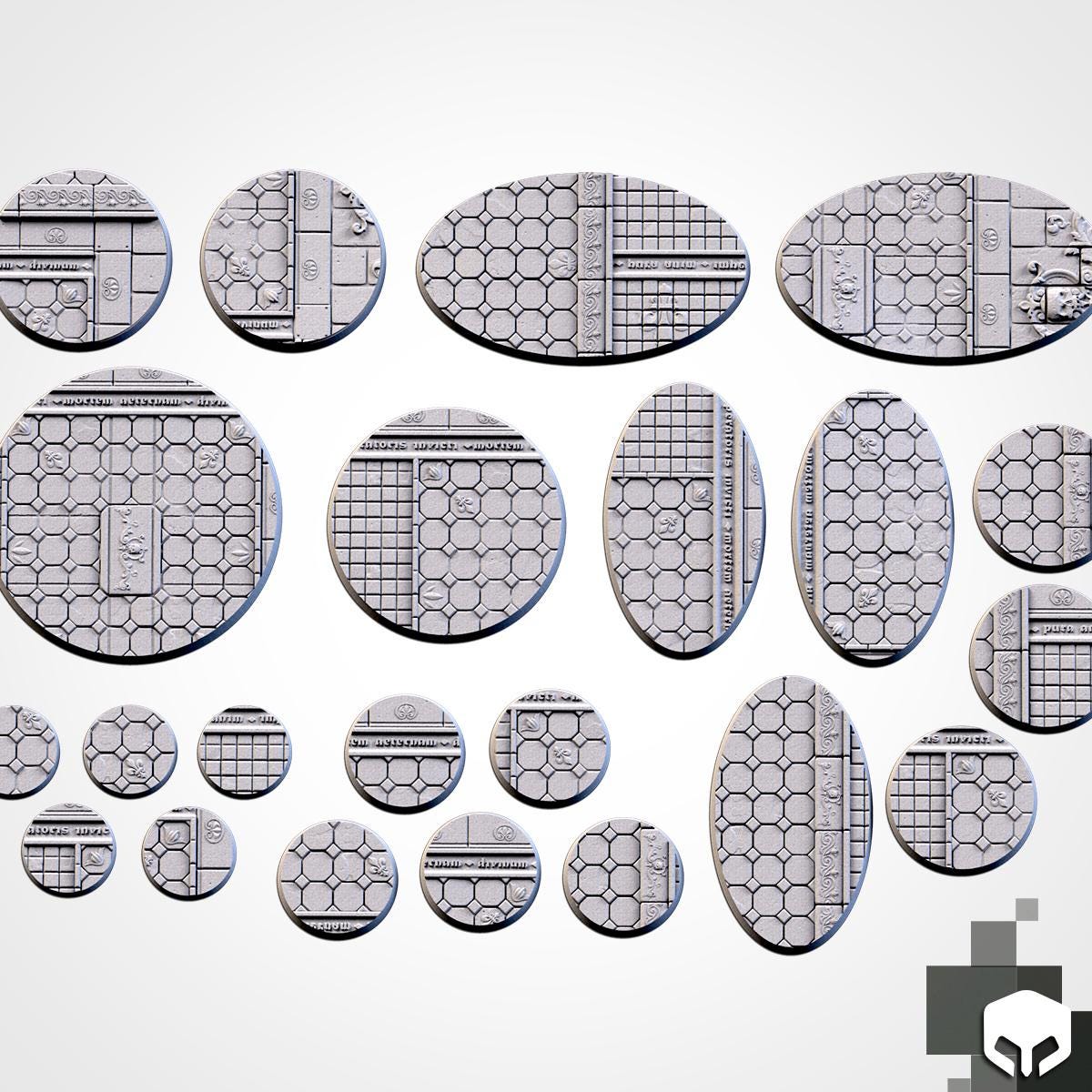 Royal Palace Miniature Bases – 25mm 28mm 32mm 40mm 50mm 60mm and Larger Fantasy Scenic Resin Bases for Tabletop Wargaming & RPG