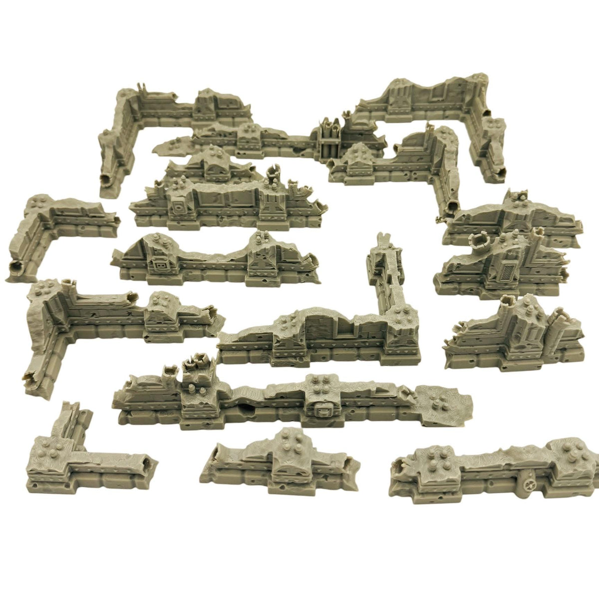 Sci-Fi Ground Scatter Terrain Set – 17 Piece 3D Printed Tabletop Terrain