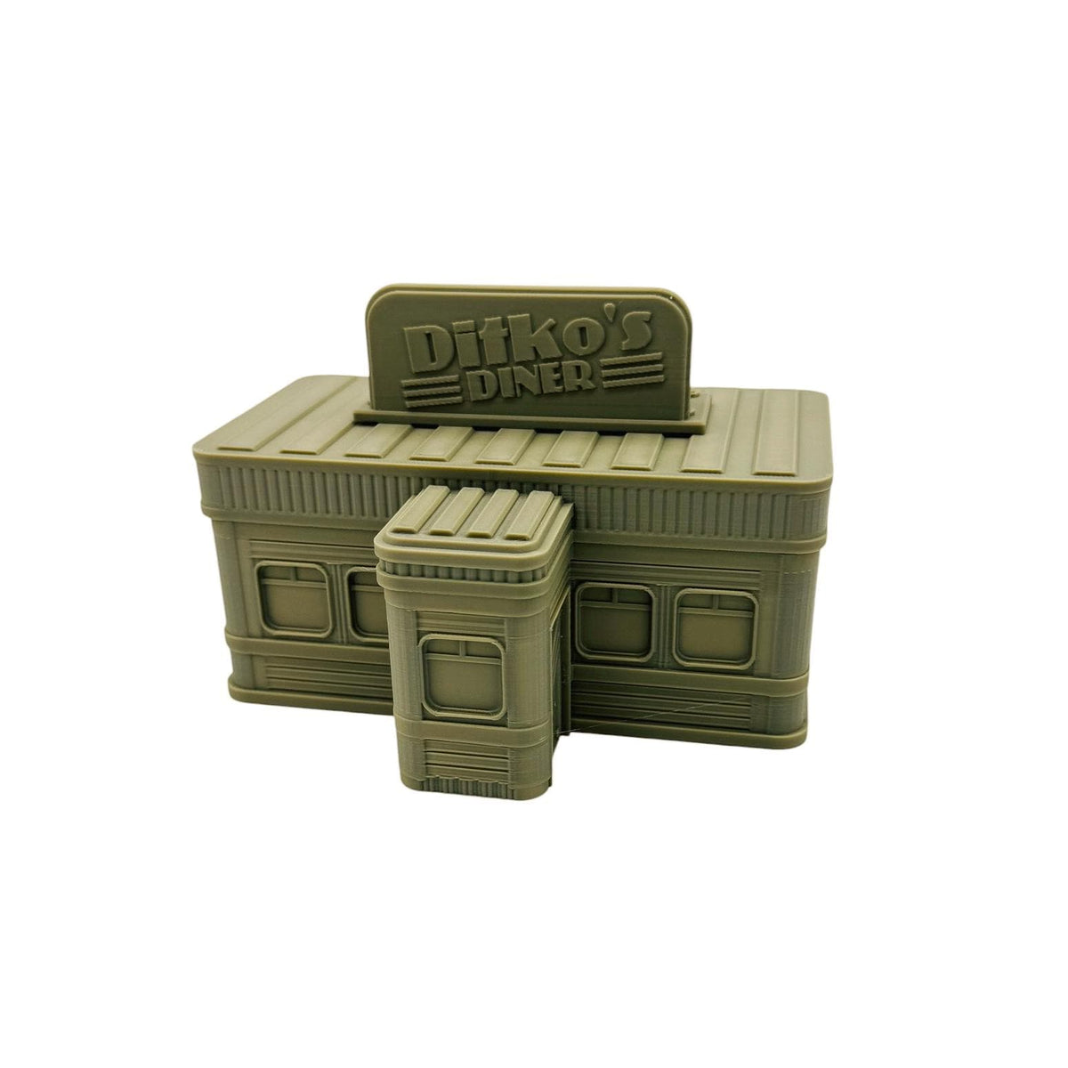 Urban Diner Terrain – Retro Restaurant Building for Tabletop Wargaming & RPG Terrain (28mm 32mm 40mm Scale Options)