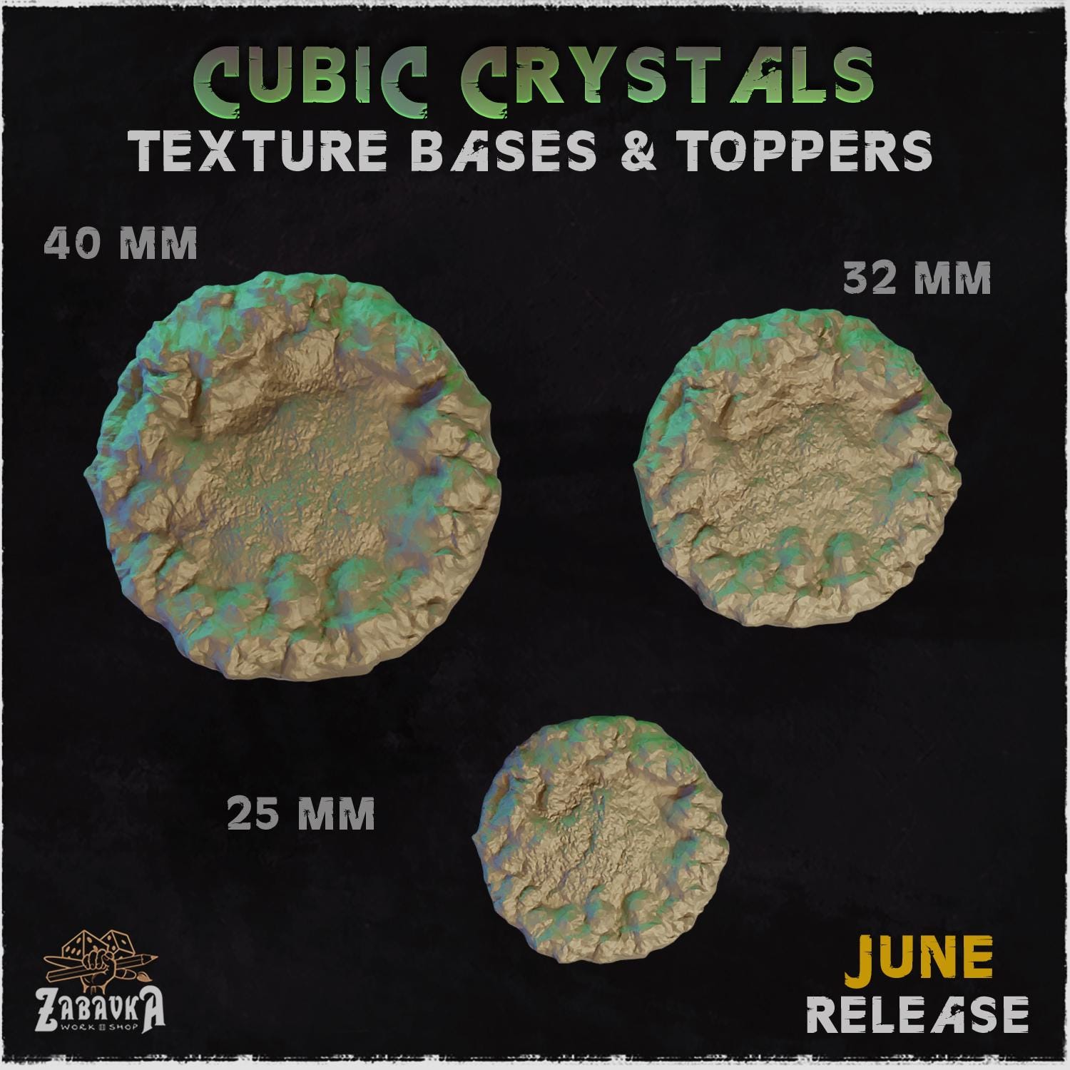 Cubic Crystal – Resin Miniature Bases