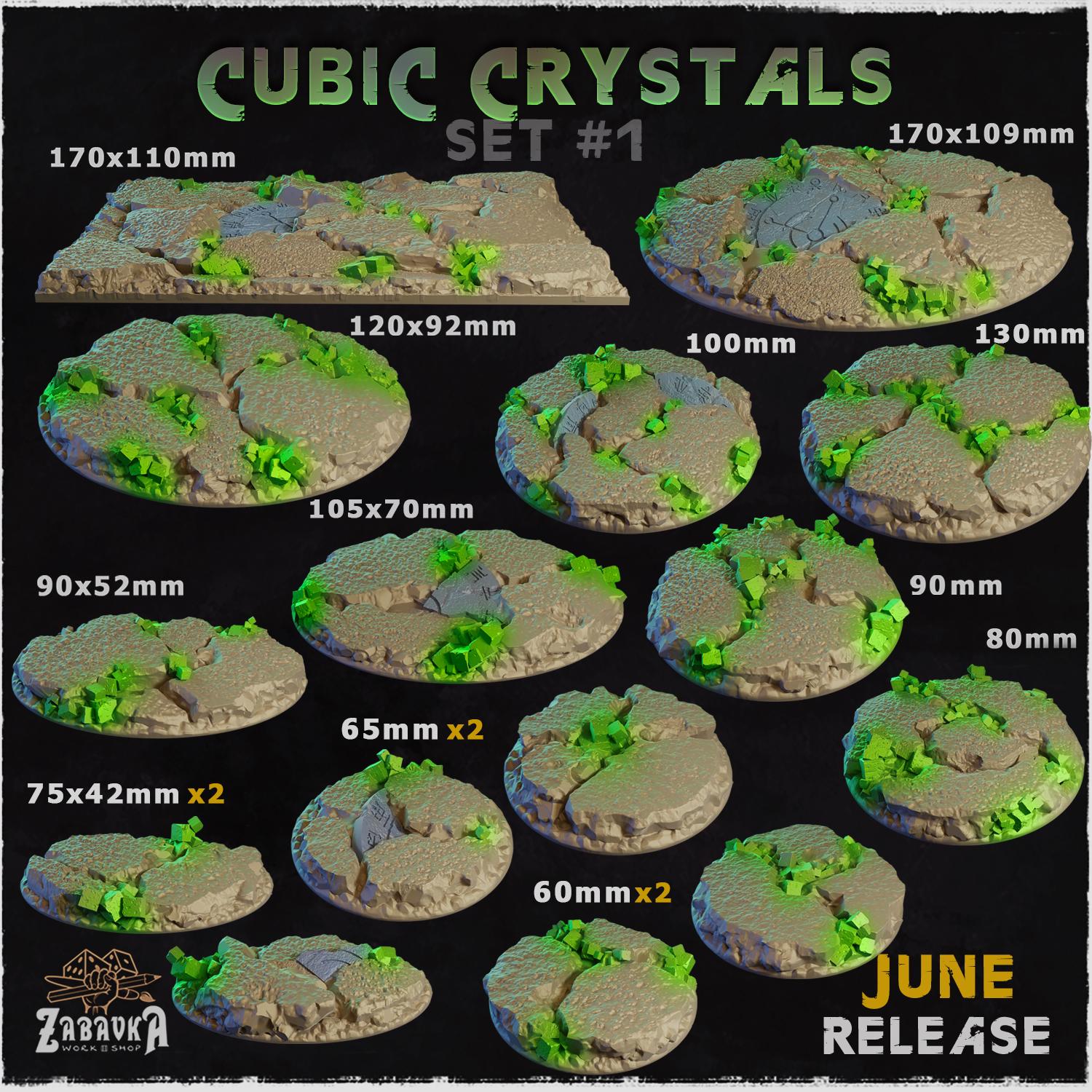 Cubic Crystal – Resin Miniature Bases