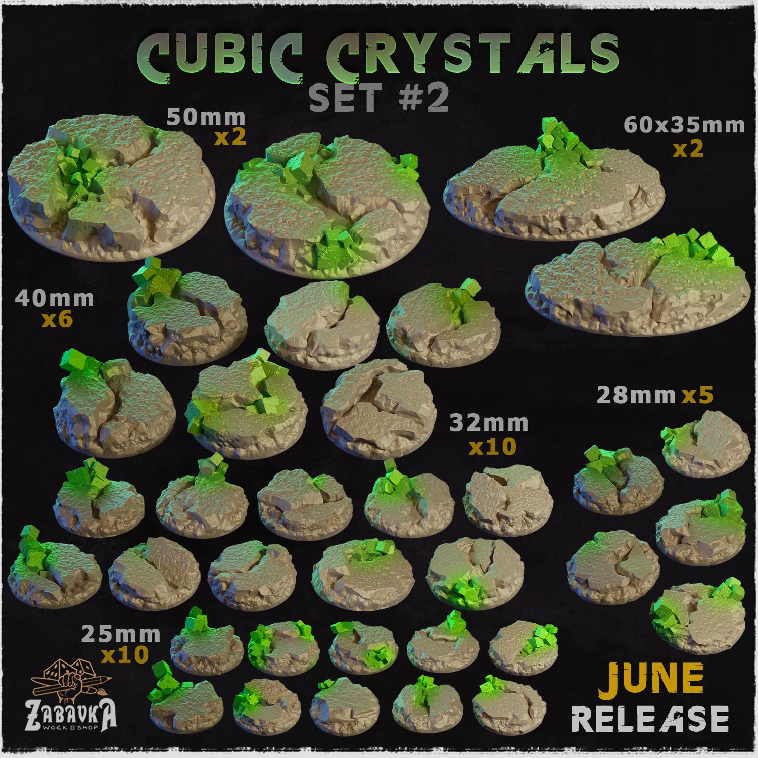 Cubic Crystal – Resin Miniature Bases