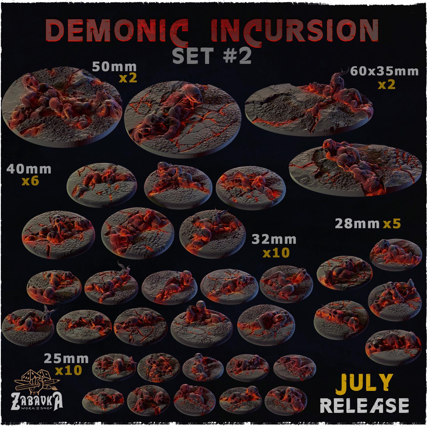 Demonic Incursion – Resin Miniature Bases