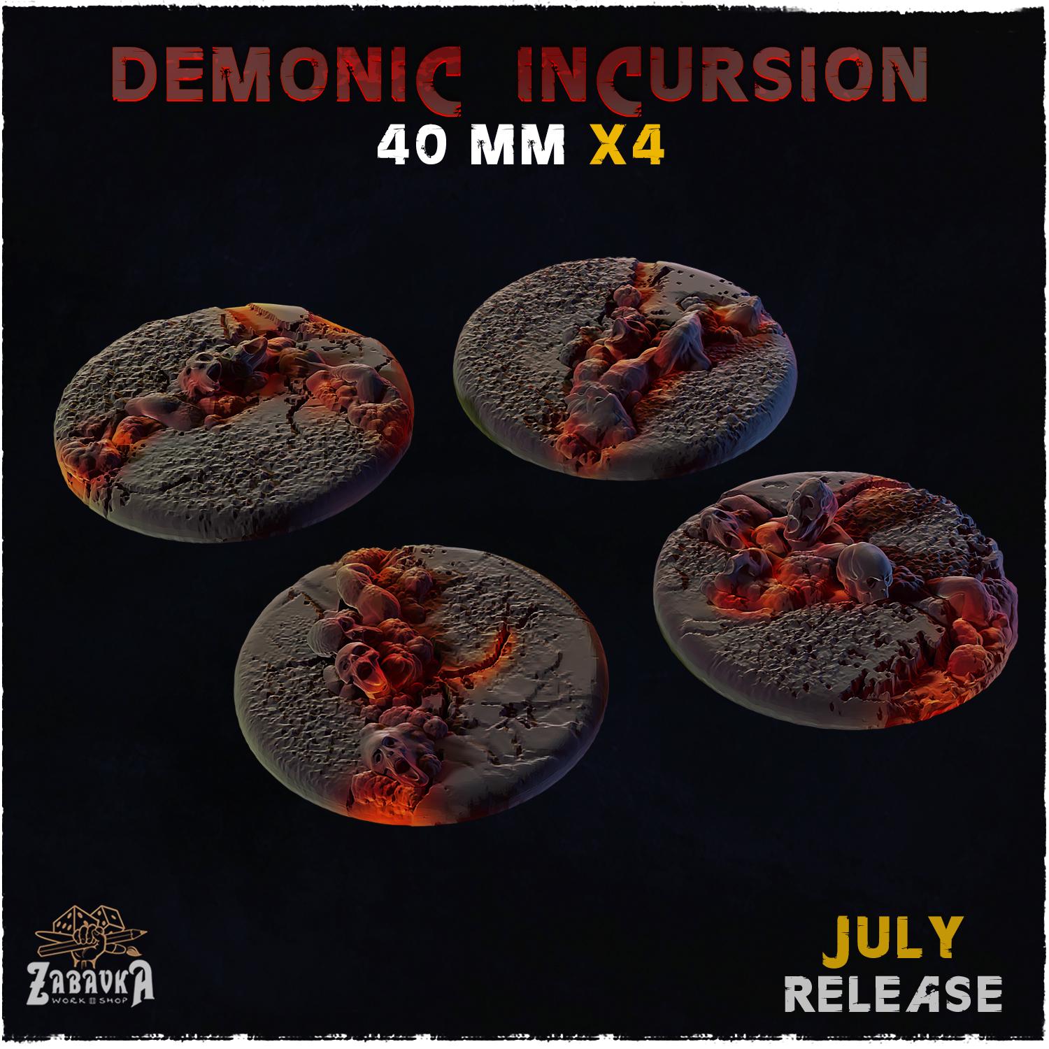 Demonic Incursion – Resin Miniature Bases
