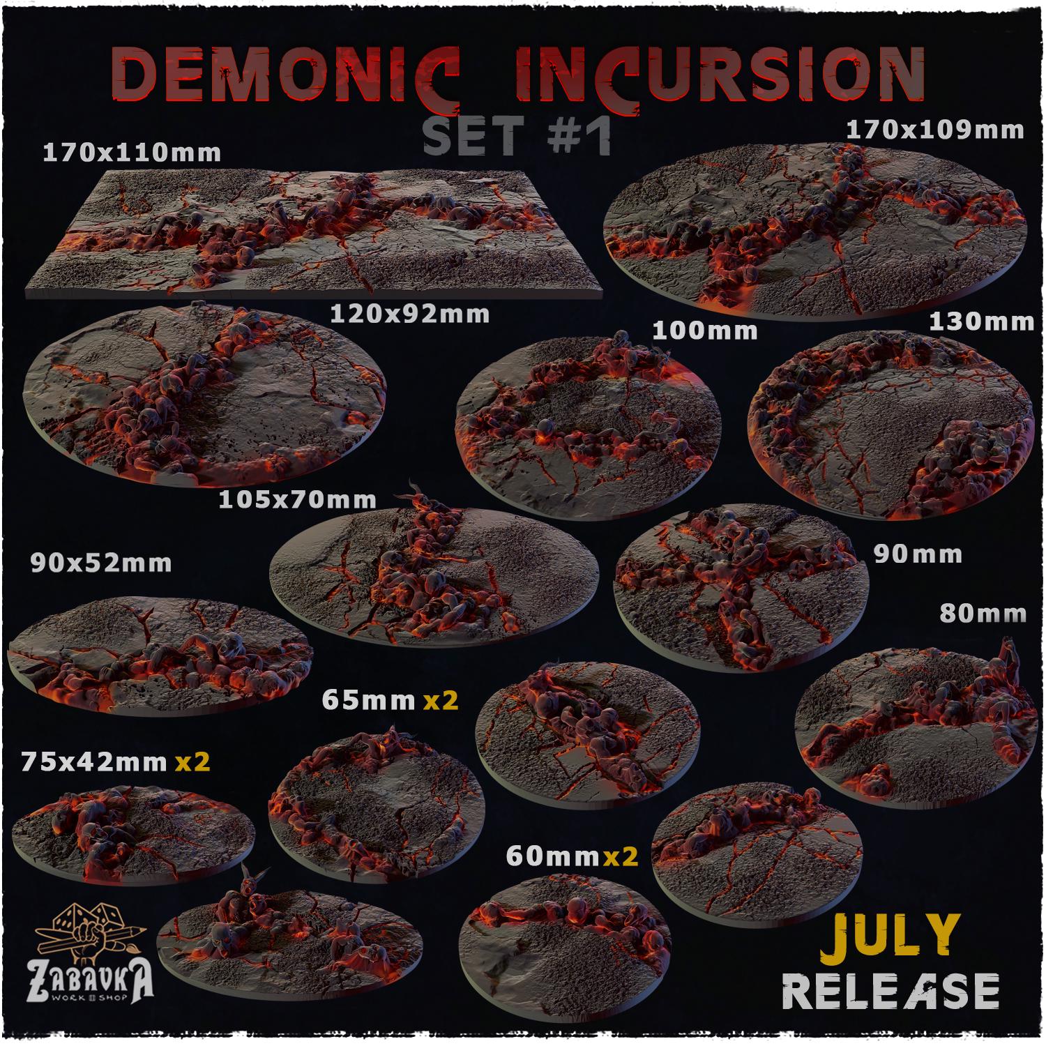 Demonic Incursion – Resin Miniature Bases