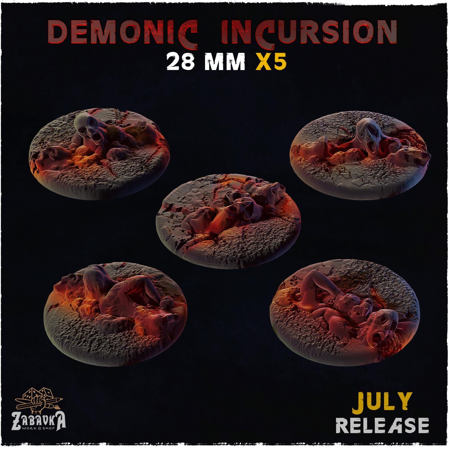 Demonic Incursion – Resin Miniature Bases