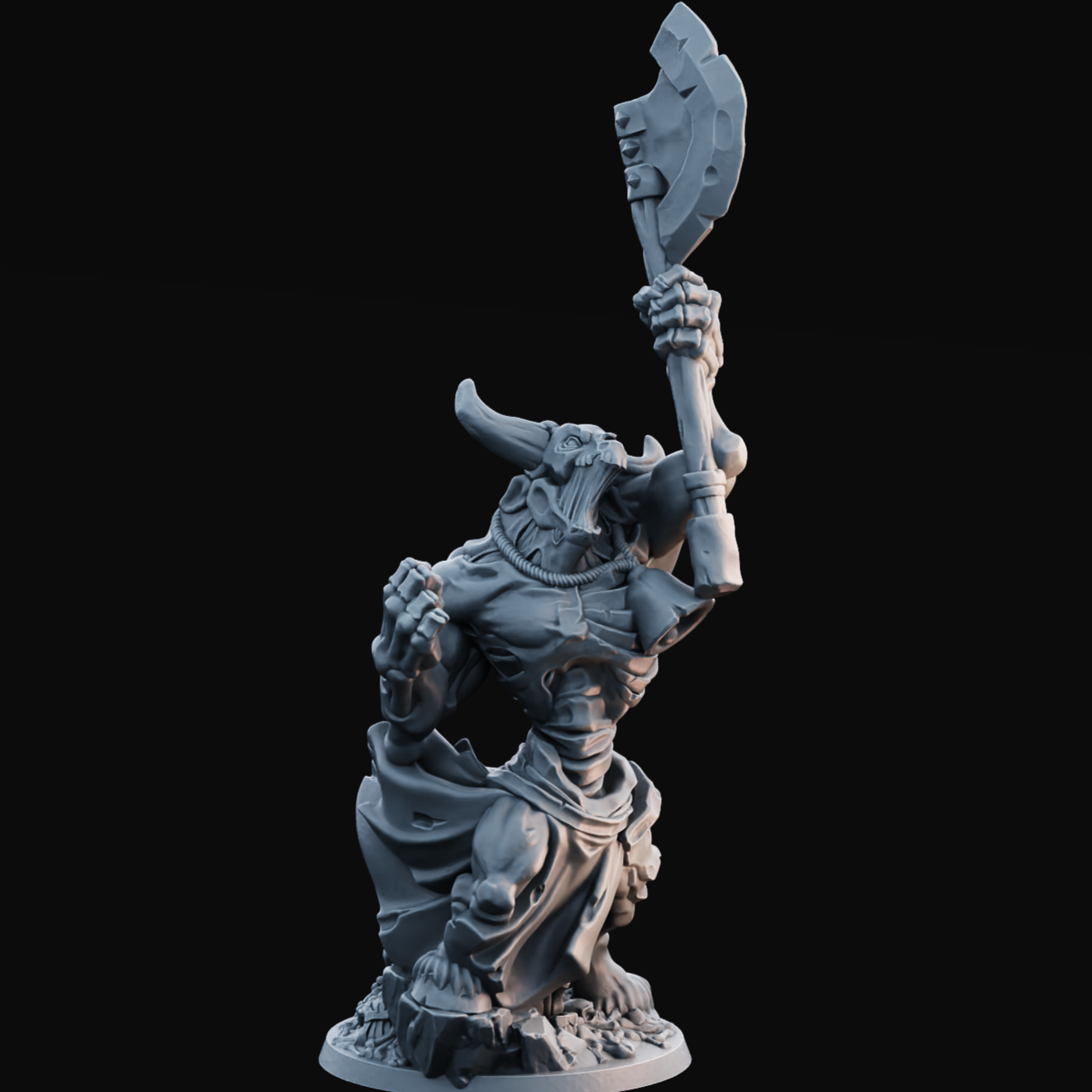 Undead Minotaur - Resin Printed Miniature - Legion of the Dead