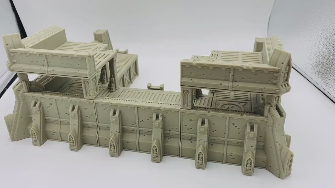Ruins of the Empire Fortification HQ / Forbidden Prints /  RPG and Wargame 3d Printed Tabletop Terrain / Licensed Printer