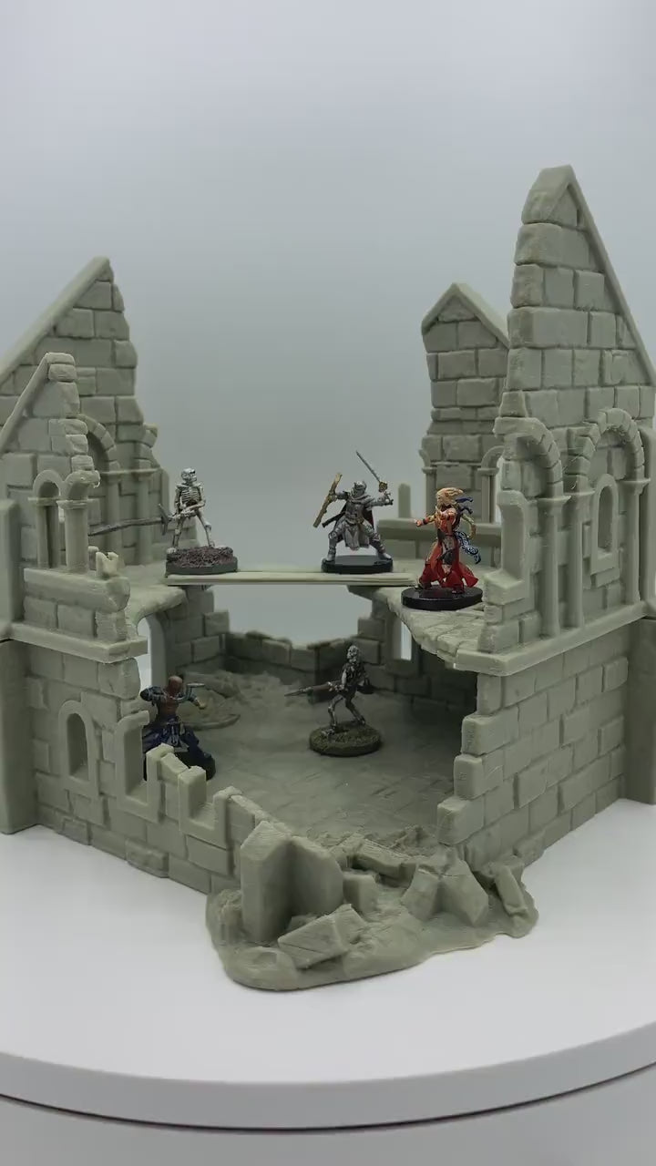 Arkenfel Ruined House 4 / Dark Realms Terrain /  RPG and Wargame 3d Printed Tabletop Terrain / Licensed Printer