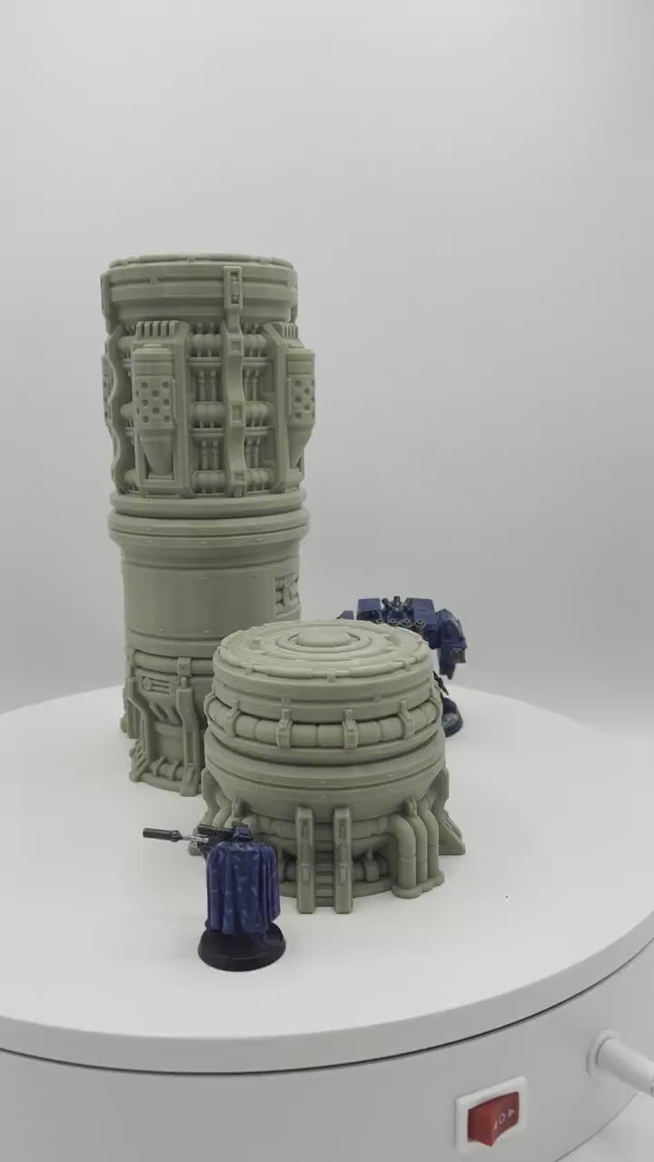 Outpost 21 - Gas Silos Scatter Pack / Forbidden Prints /  RPG and Wargame 3d Printed Tabletop Terrain / Licensed Printer