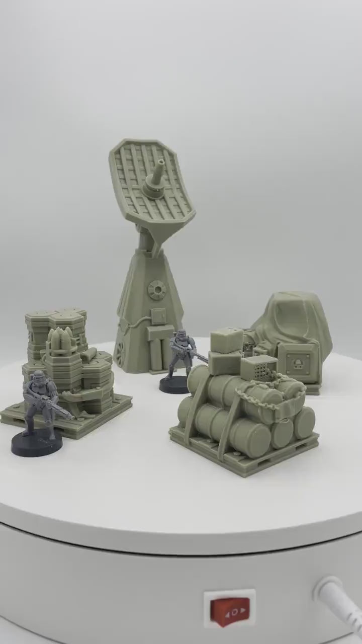 Outpost Scatter Pack / Txarli Factory /  Legion and Wargame 3d Printed Tabletop Terrain / Licensed Printer