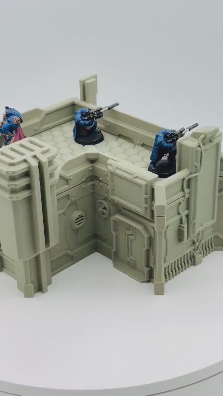 Cilos City Building 3 / Txarli Factory /  SW Legion / 40k / Infinity / Sci-Fi 3d Printed Tabletop Terrain /