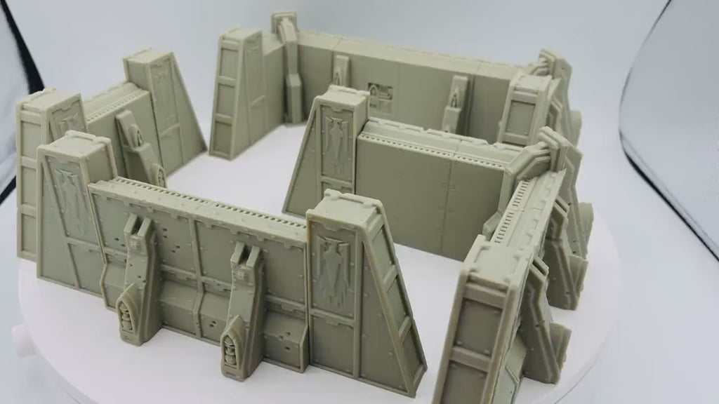 Ruins of the Empire Fortification Walls / Forbidden Prints /  RPG and Wargame 3d Printed Tabletop Terrain / Licensed Printer