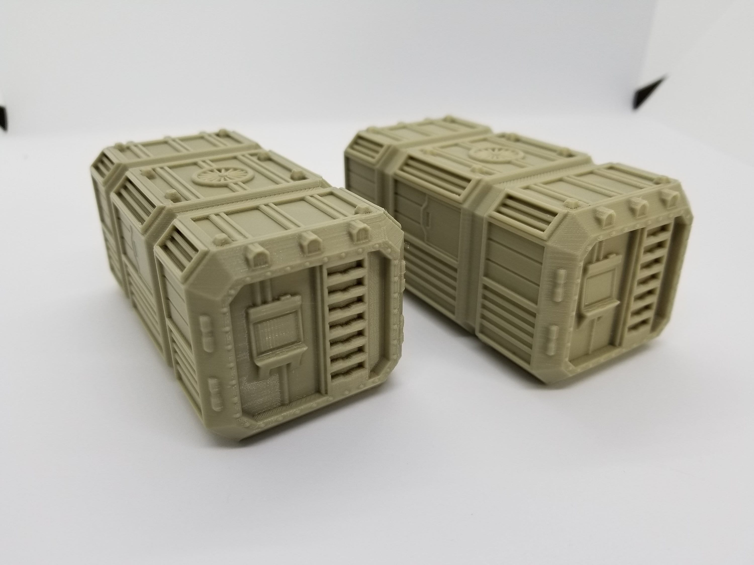 Sci-Fi Smaller Scale Container Pack #1 / 28mm Wargaming Terrain / Warlayer /Print to Order / 3d Printed/Licensed Printer