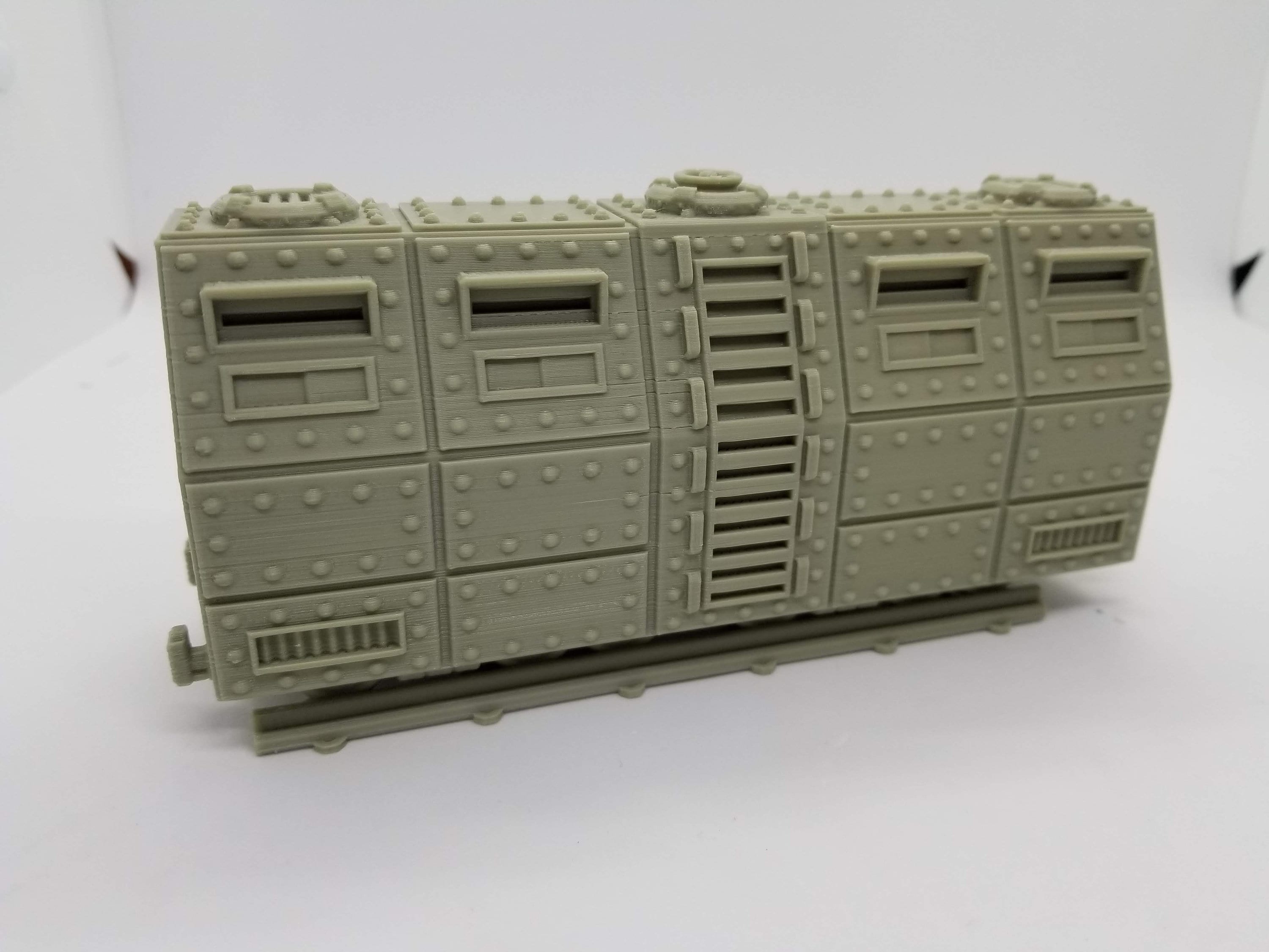 Sci-Fi Train Armored Car Add-On/ 28mm Wargaming Terrain / Warlayer /Print to Order / 3d Printed/Licensed Printer