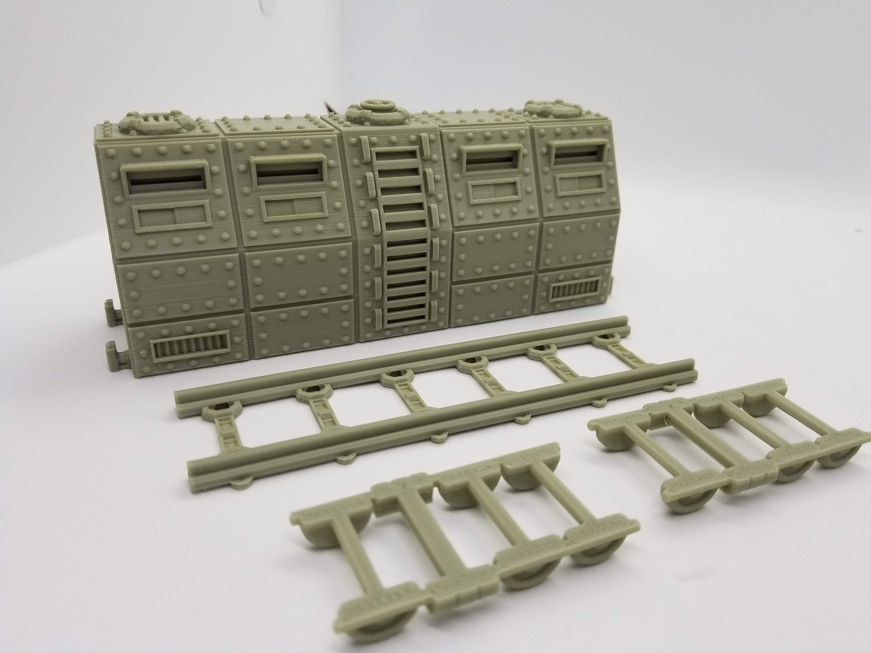 Sci-Fi Train Armored Car Add-On/ 28mm Wargaming Terrain / Warlayer /Print to Order / 3d Printed/Licensed Printer