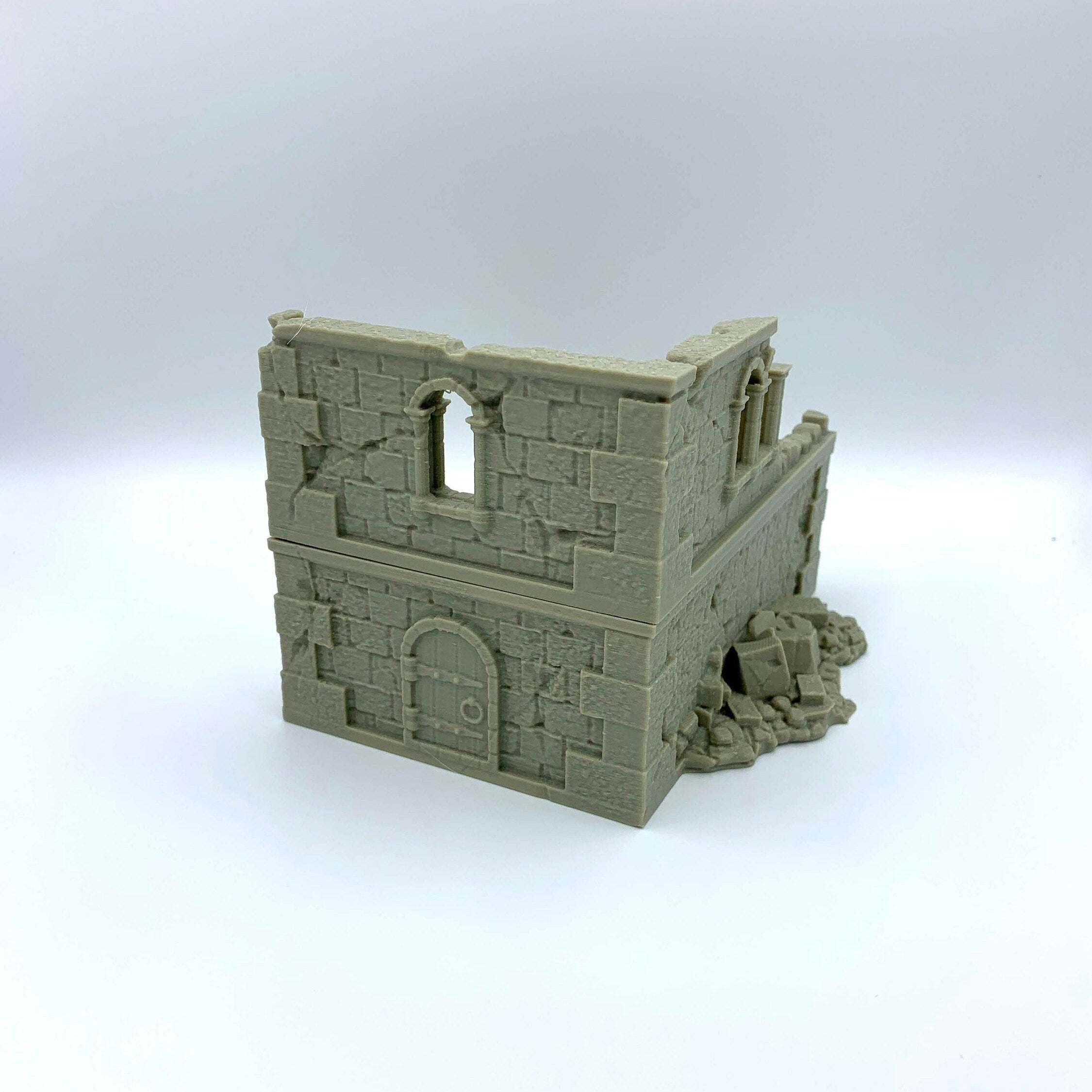 Stormguard - Ruined House 2 / 28mm Wargame / RPG 3d Printed Tabletop Wargaming Terrain