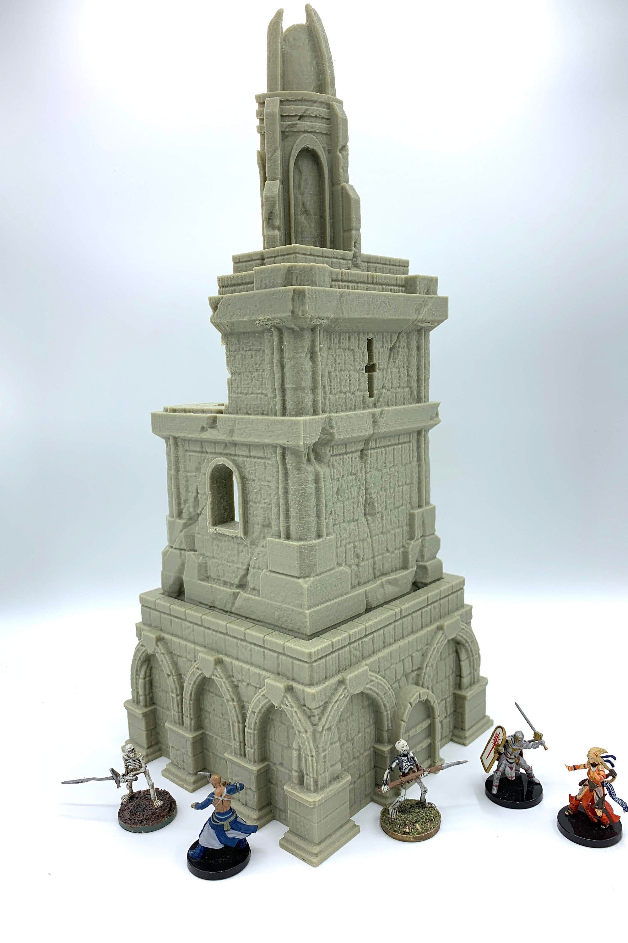 Stormguard - Ruined Tower 1 / 28mm Wargame / RPG 3d Printed Tabletop Terrain