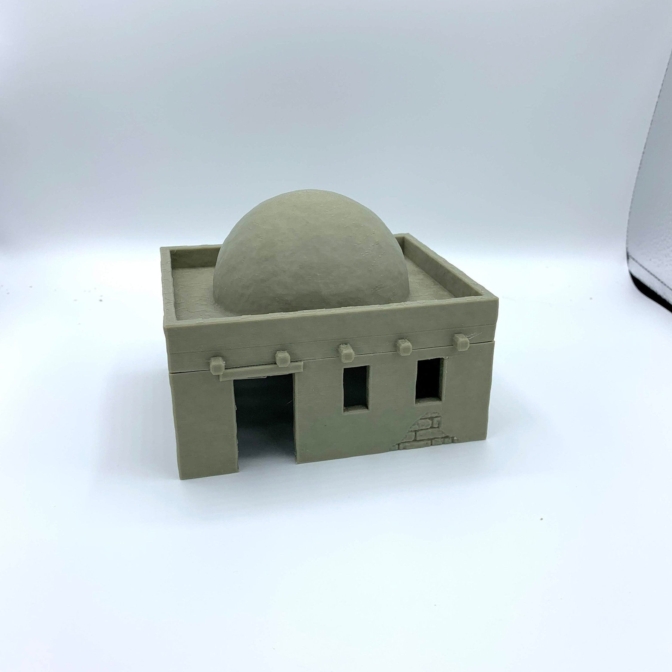 3d Printed Desert House Set Domed Roof Version / SW Legion, Sci-Fi, Historical / Tabletop Wargaming Terrain / Print to Order