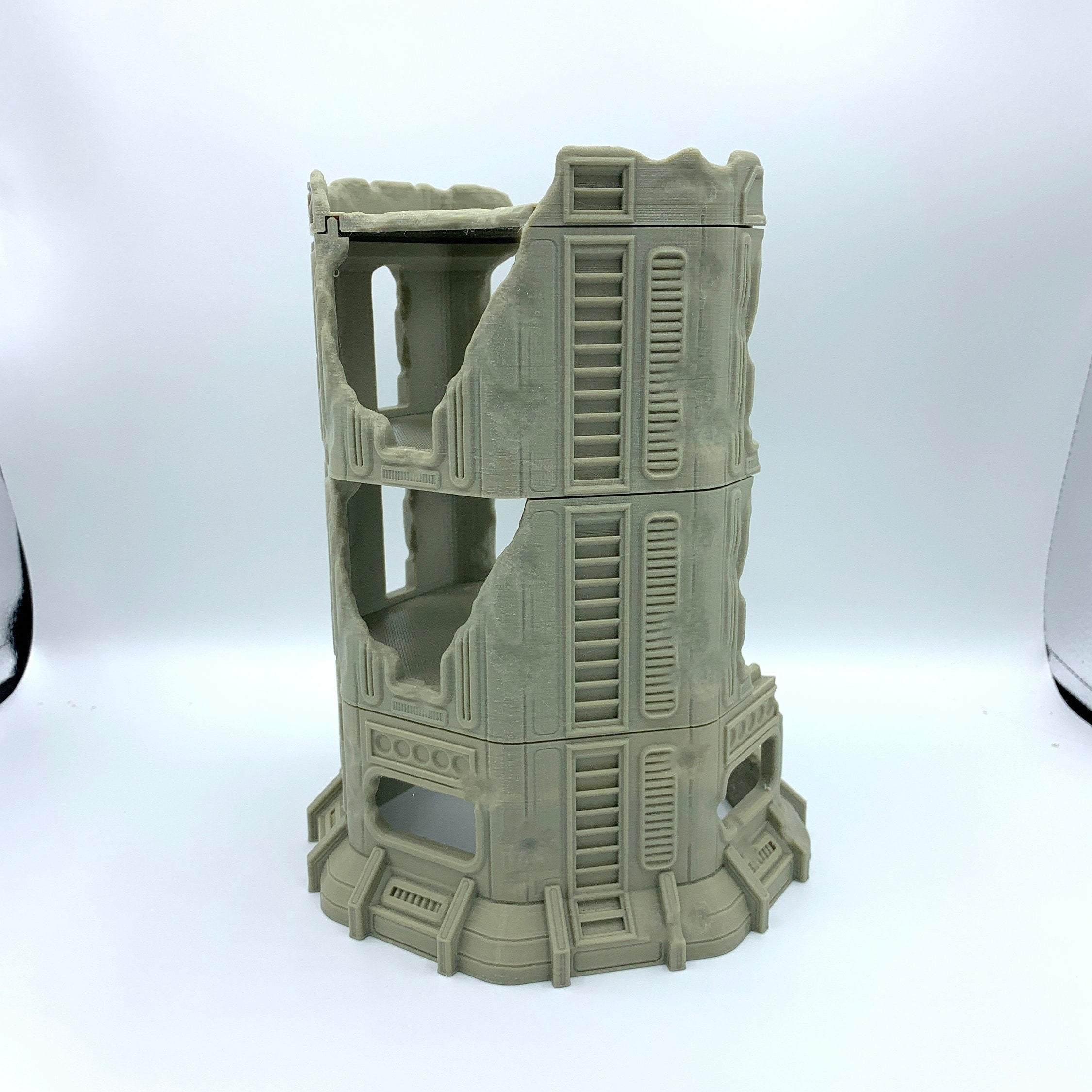 3d Printed Sci-Fi Urban Ruin #3 Stacked / Imperial Terrain Licensed On-Line Printer / Print to Order