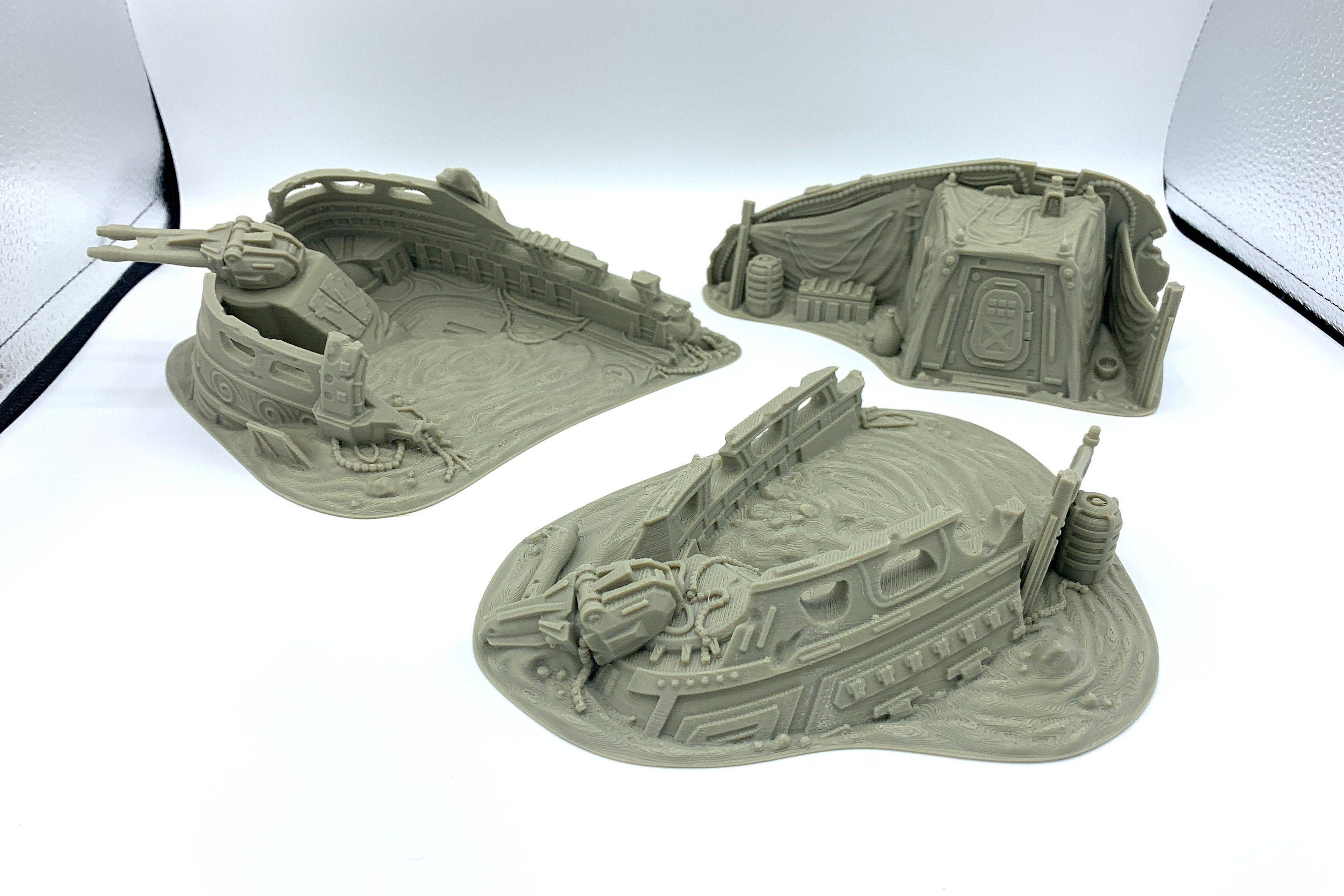 Sci_Fi Downed Skiff by Jesús Labiano / Licensed On-Line Printer / Print to Order