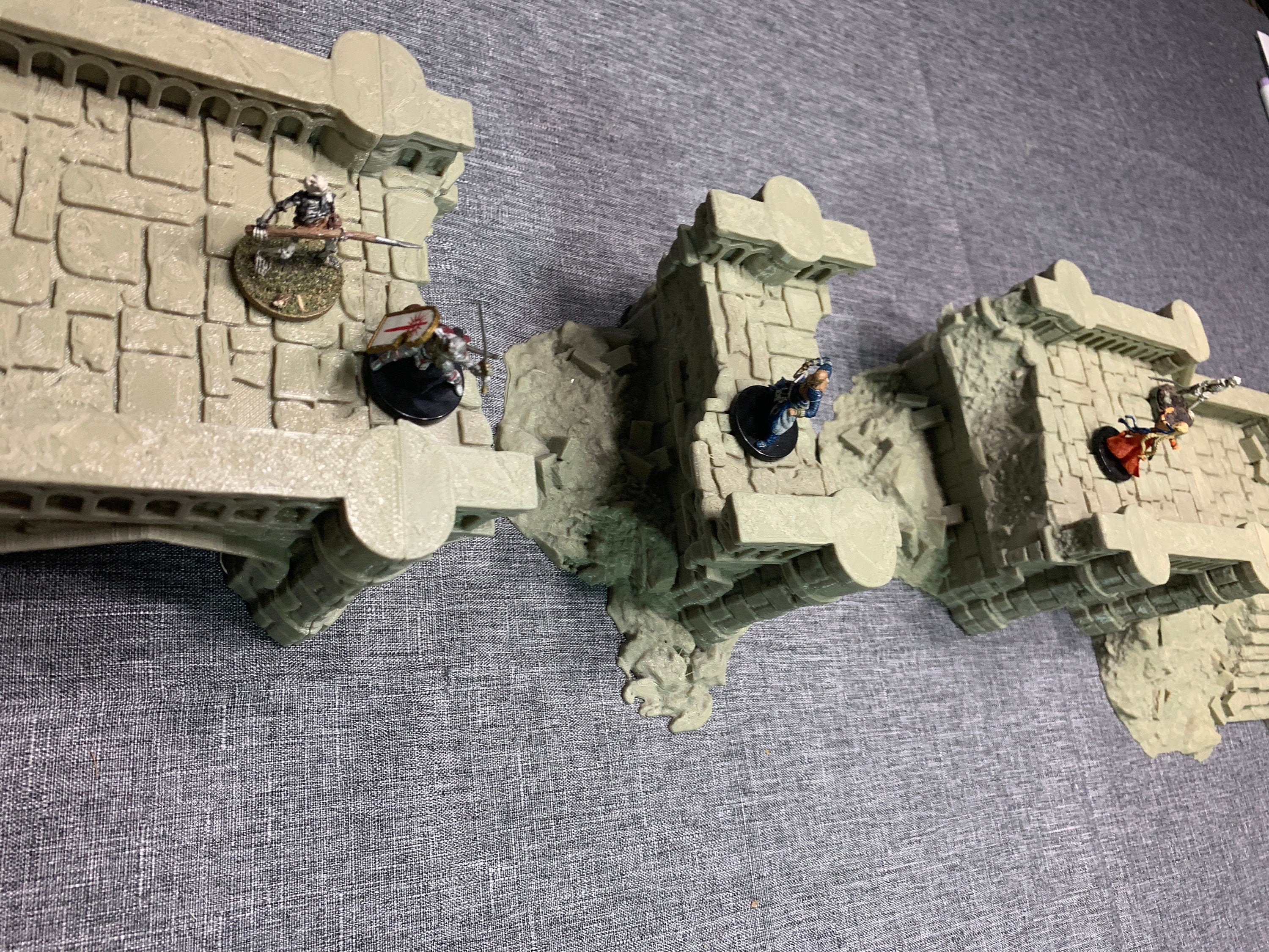 Arkenfel Modular Ruined Bridge 2 / Dark Realms Terrain / RPG and Wargame 3d Printed Tabletop Terrain / Licensed Printer
