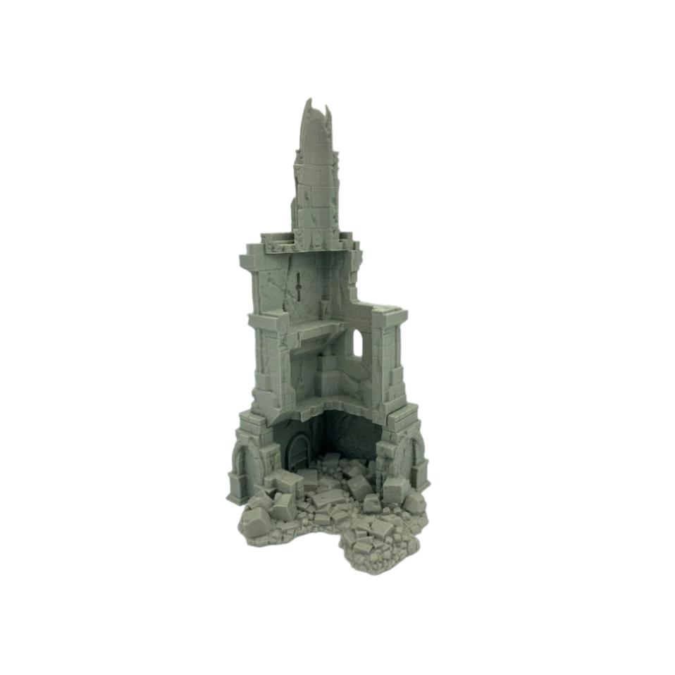 Stormguard - Ruined Tower 1 / 28mm Wargame / RPG 3d Printed Tabletop Terrain