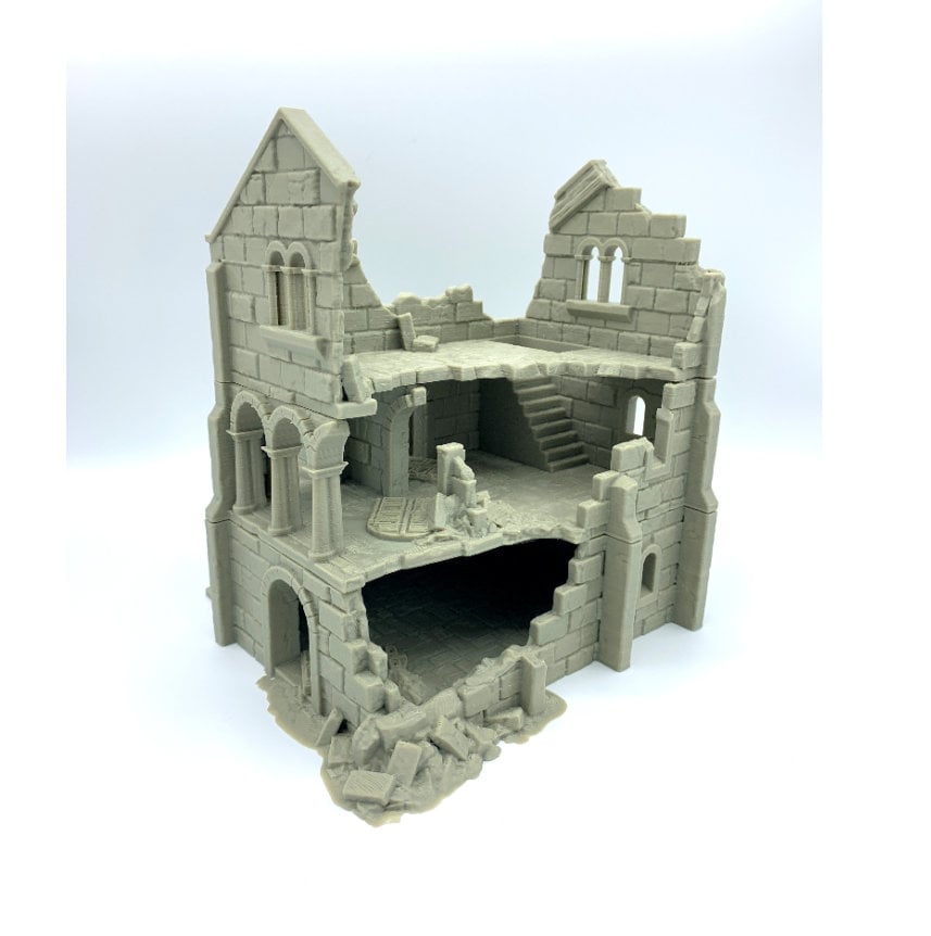 Arkenfel Ruined House 5 / Dark Realms Terrain / RPG and Wargame 3d Printed Tabletop Terrain / Licensed Printer