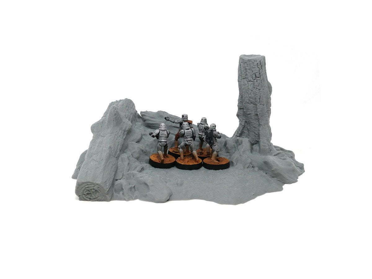 Fallen Tree Base / Imperial Terrain Licensed On-Line Printer / Print to Order