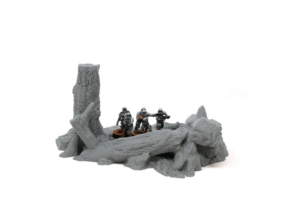 Fallen Tree Base / Imperial Terrain Licensed On-Line Printer / Print to Order