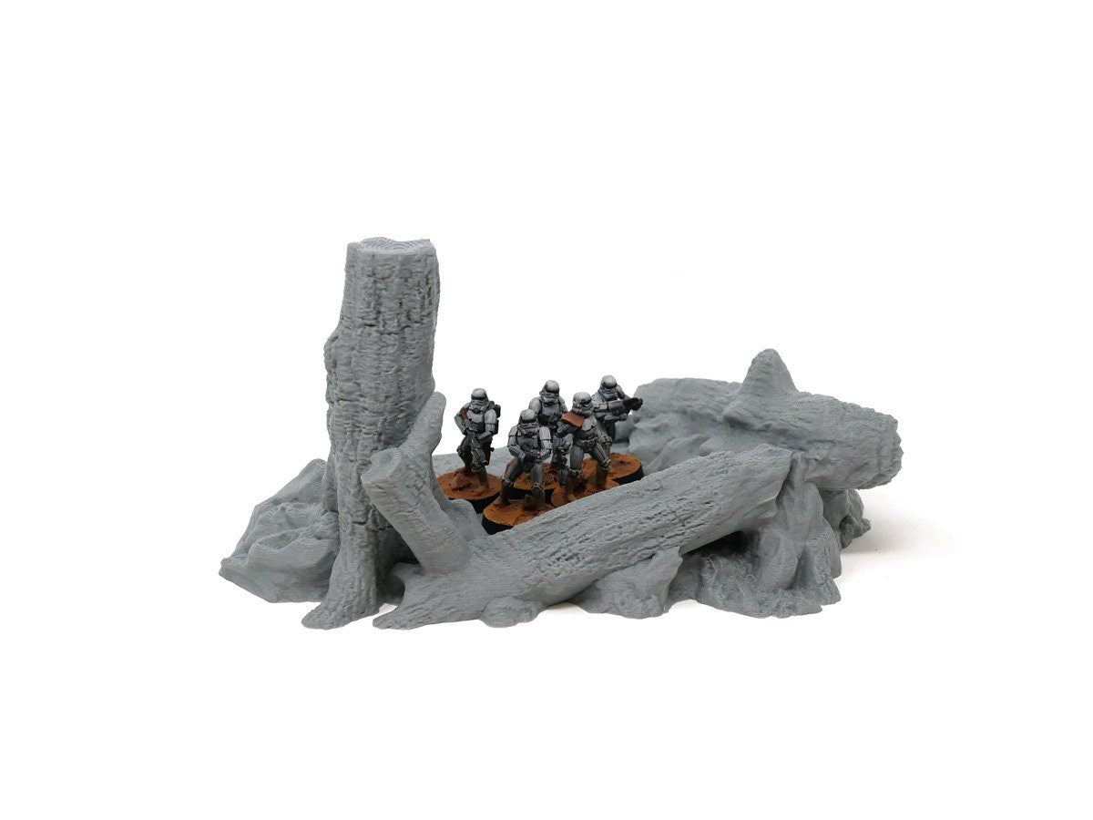 Fallen Tree Base / Imperial Terrain Licensed On-Line Printer / Print to Order