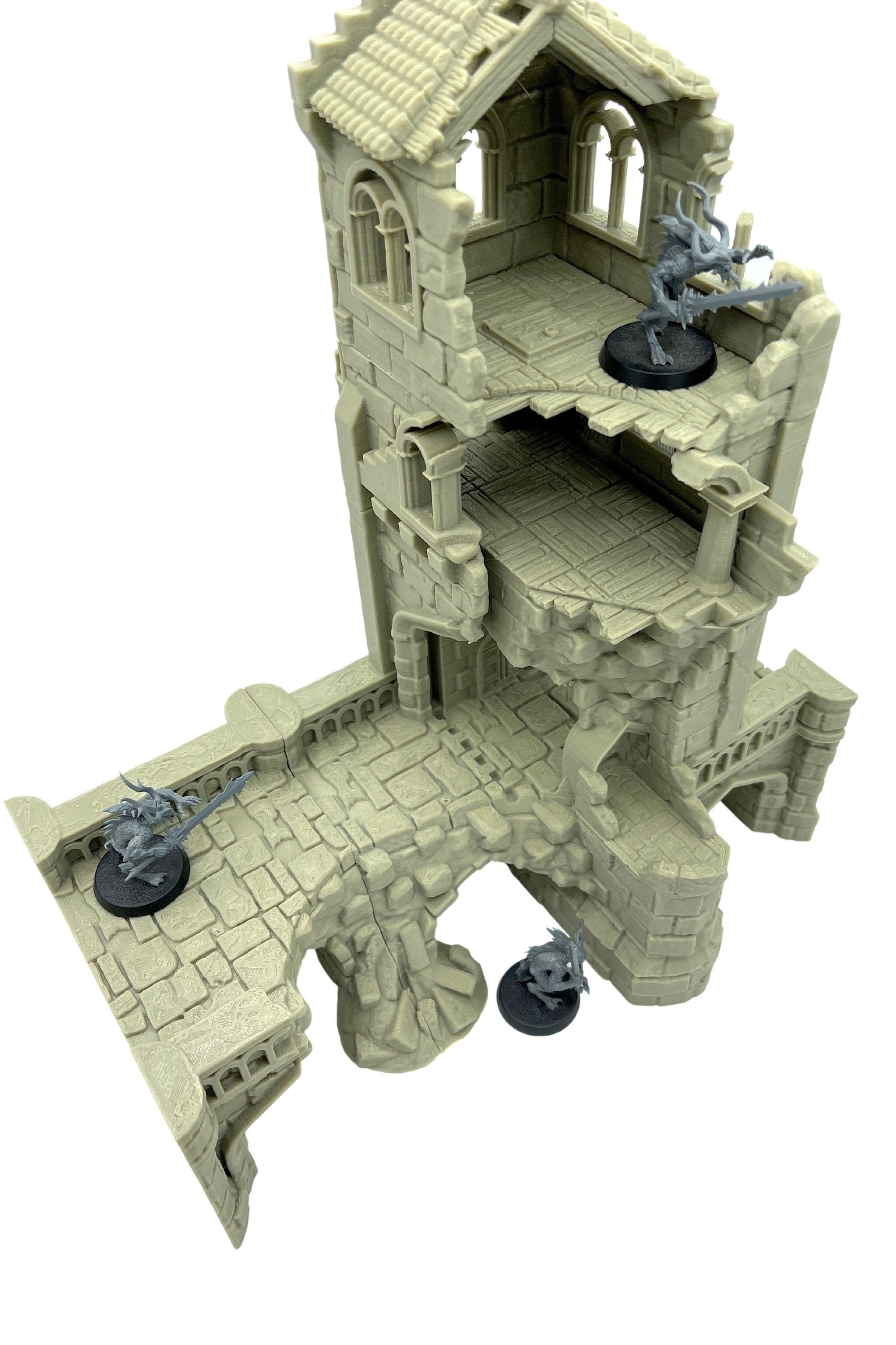 Arkenfel Modular Ruined Bridge GateHouse / Dark Realms Terrain / RPG and Wargame 3d Printed Tabletop Terrain / Licensed Printer