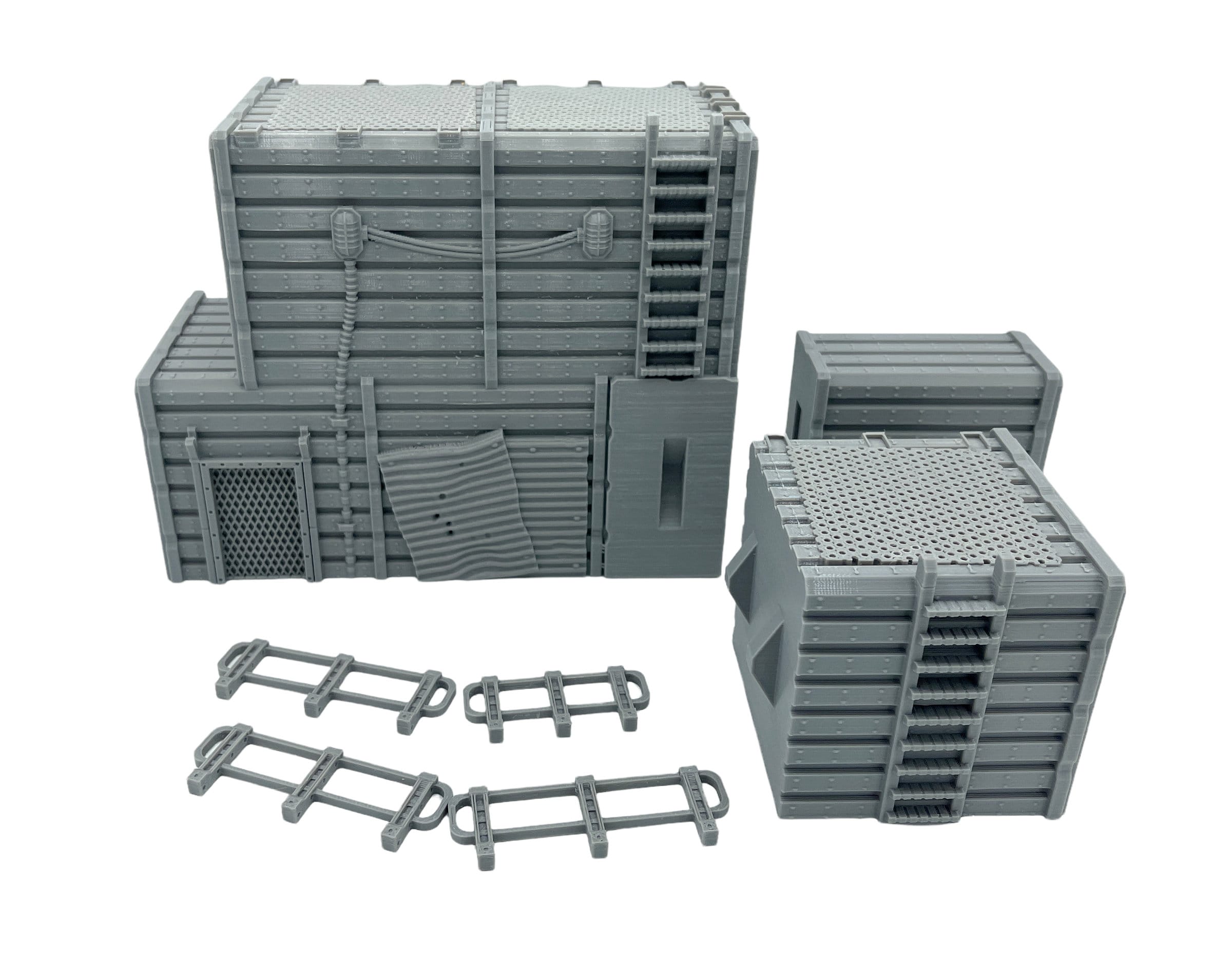 City Docks Container Stack 1 / Sacrusmundus / RPG and Wargame 3d Printed Tabletop Terrain / Legion / 40k / Shatterpoint
